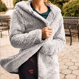 Pink Sherpa cardigans